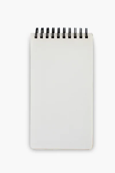Fundo em branco vertical. espiral de papel — Fotografia de Stock