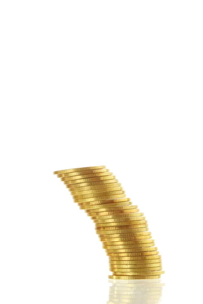 Goldmünzenhaufen — Stockfoto