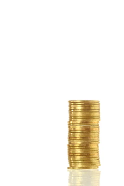 Gouden munten heap — Stockfoto