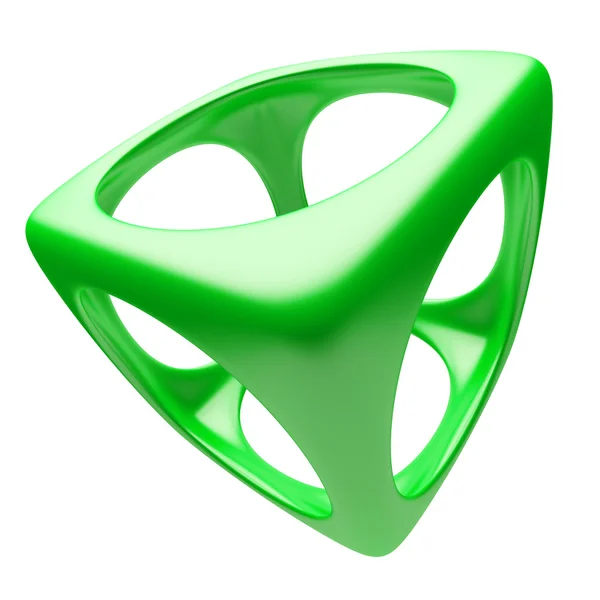 Green Cube — Stock Photo, Image