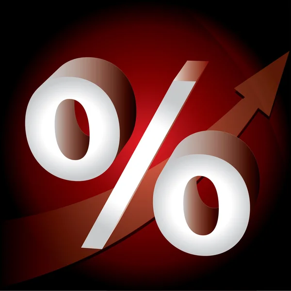 Prozentmarke — Stockvektor