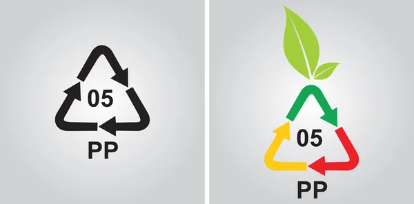 Code de recyclage du polypropylène — Image vectorielle