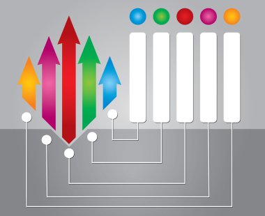 Flowchart with arrows clipart