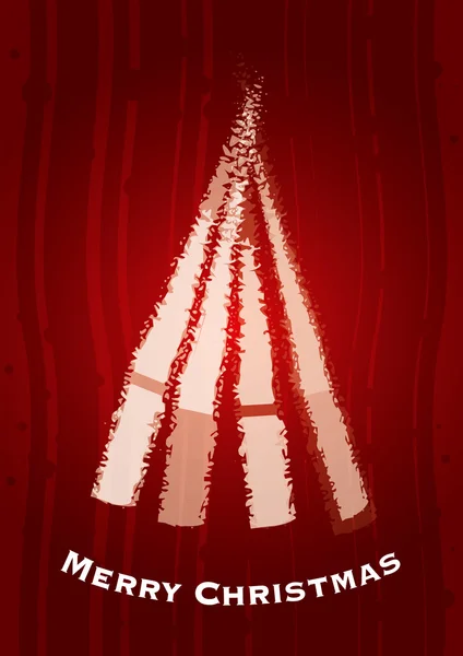 Carte de Noël avec arbre de Noël abstrait — Image vectorielle