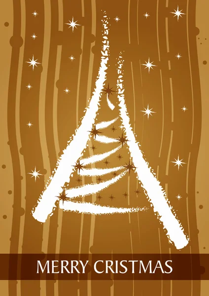 Carte de Noël avec arbre de Noël abstrait — Image vectorielle