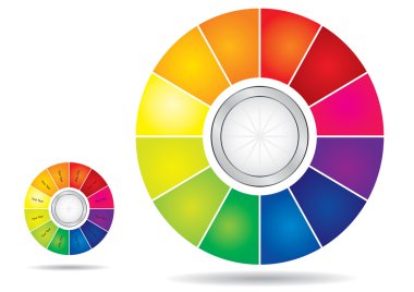 Editable color wheel template clipart