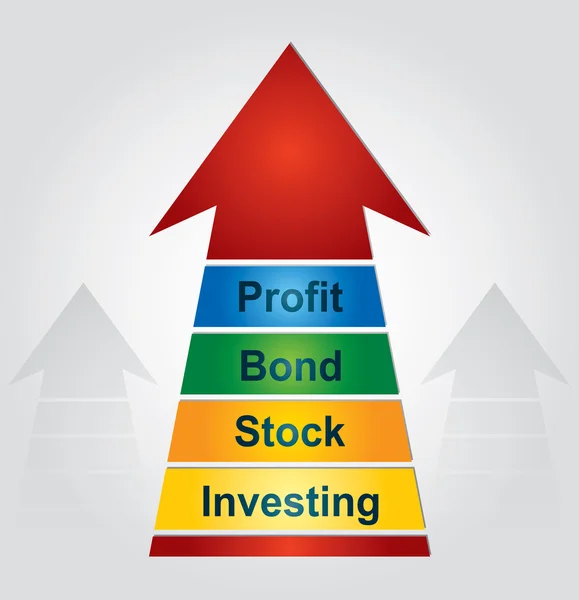 Befektetés a diagram — Stock Vector