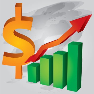 Decrease in US Dollar clipart