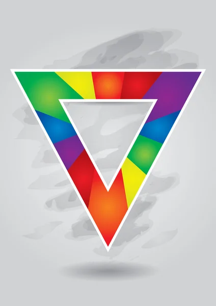 Plantilla de triángulo de color editable — Vector de stock