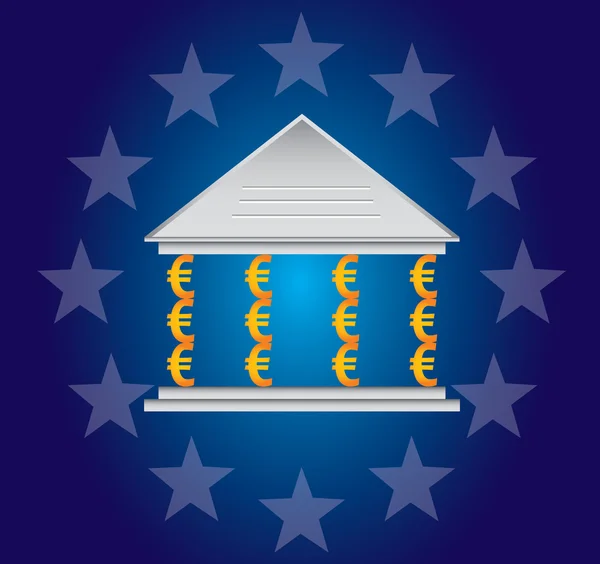 Pillars of the Euro — Stockvector
