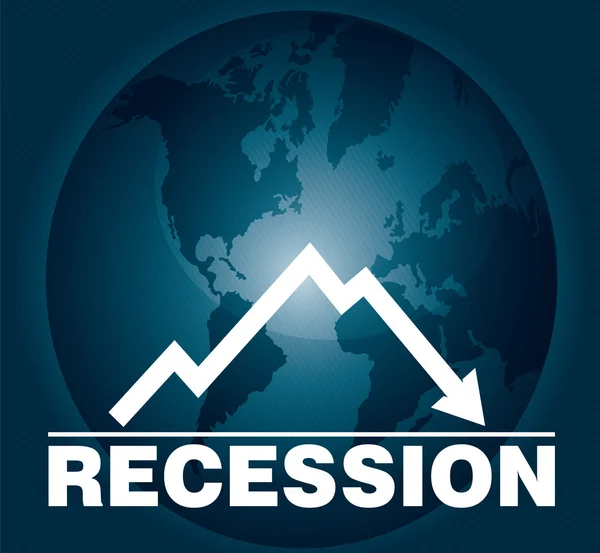Recesión, concepto de negocio — Archivo Imágenes Vectoriales