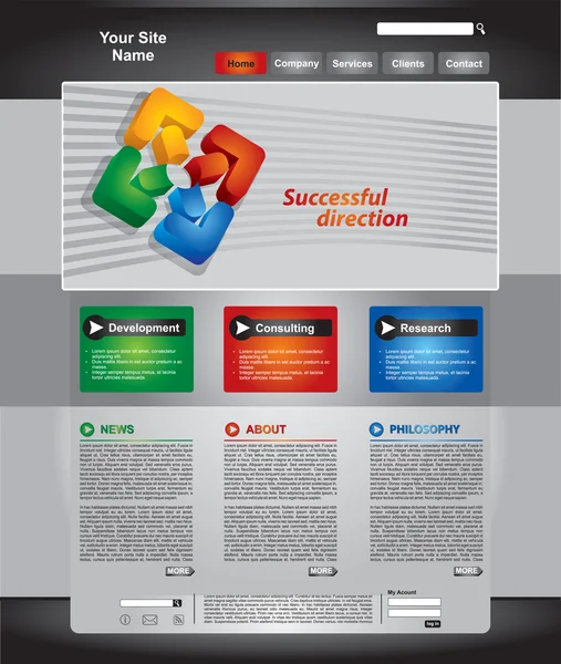 Business web pagina sjabloon set — Stockvector