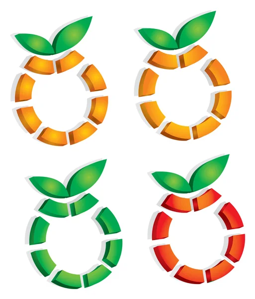 Icono naranja abstracto — Vector de stock