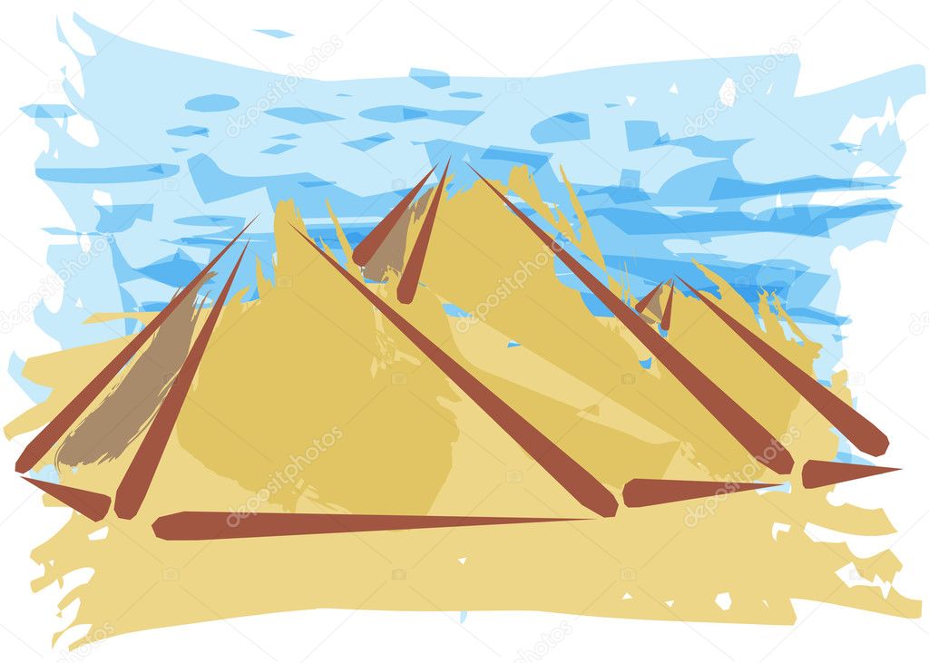 Pyramide, travel desitnation concept