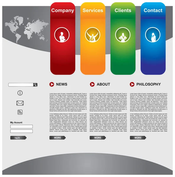 Set di modelli di pagina web aziendale — Vettoriale Stock