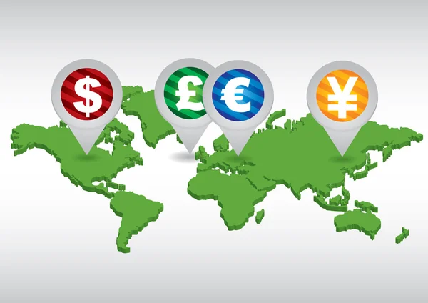 Hlavní měny — Stockový vektor
