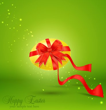 Easter holiday vector background with floating Easter eggs and f clipart