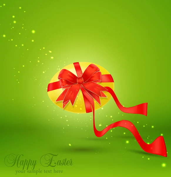 Húsvétkor holiday vector háttér előtt lebegő húsvéti tojás és a f — Stock Vector