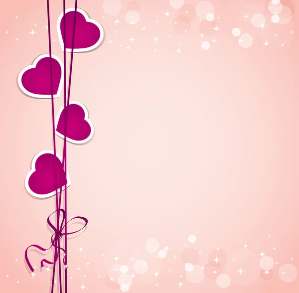 Fondo de vacaciones con corazones para San Valentín — Archivo Imágenes Vectoriales