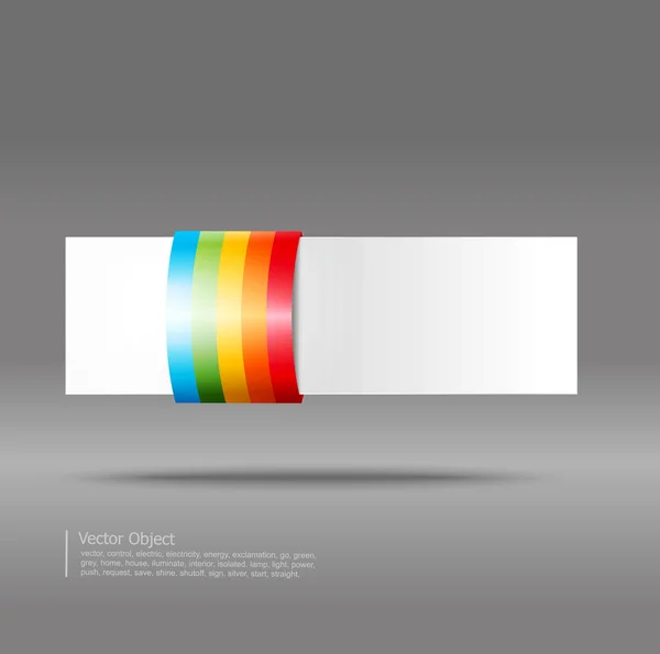 Bannière abstraite sur fond gris — Image vectorielle