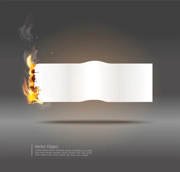 Arrière-plan avec bannière en papier brillant — Image vectorielle