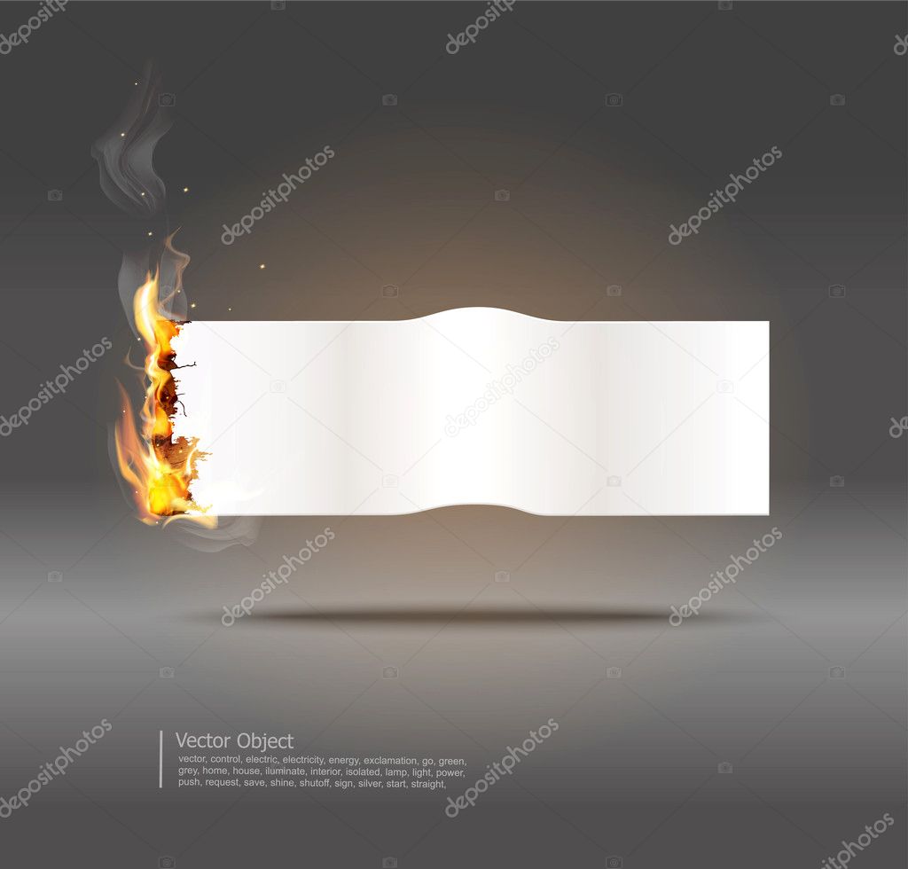 Background with glowing paper banner