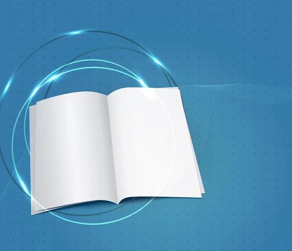 Blue business background, con un copybook — Vettoriale Stock