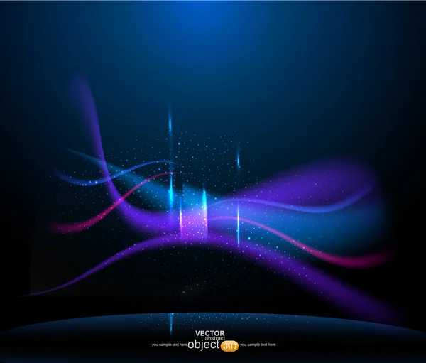 Vector abstract background with lights and stars — Stock Vector