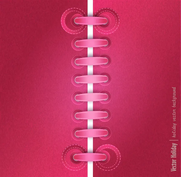 Vecteur fond rose glamour avec laçage — Image vectorielle