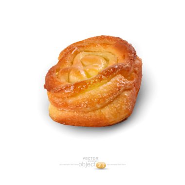 Beyaz bir arka plan üzerinde izole vektör tatlı çörek