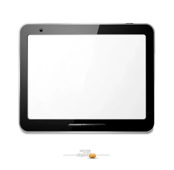 Vector with computer tablet on the white background — Stock Vector