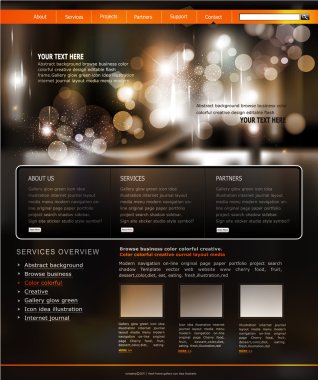 Vector website template for business clipart