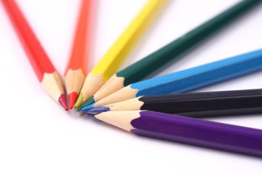 Color pencils isolated on white clipart