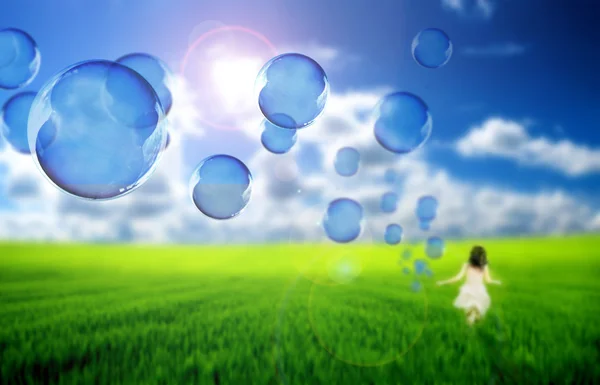 Мыльные пузыри — стоковое фото