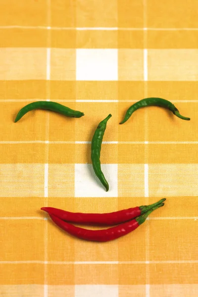 stock image Happy hot chili pepper face