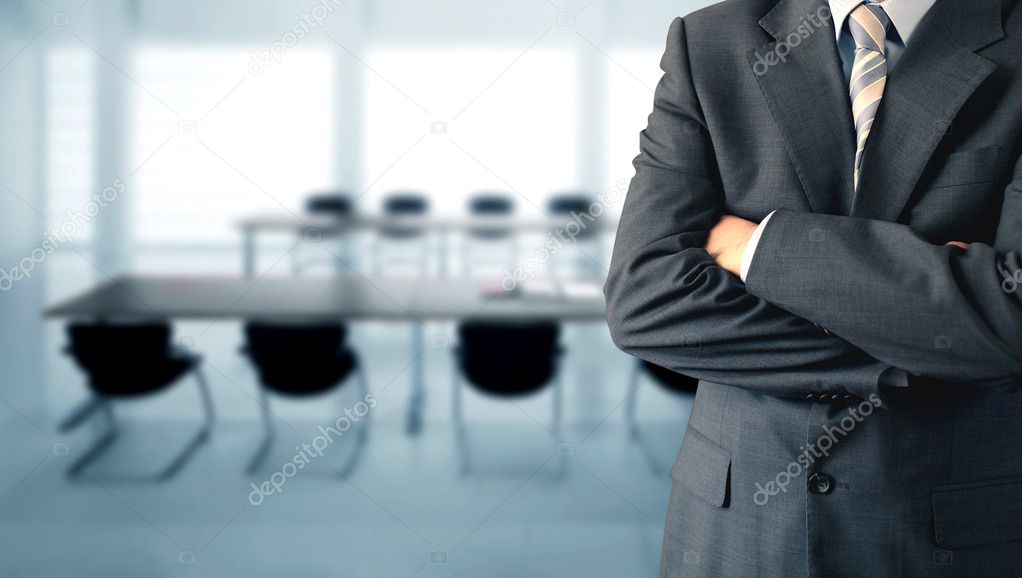 Businessman in a conference room