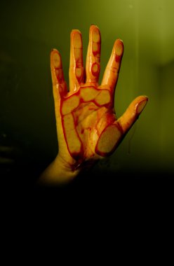 Bloody hand clipart