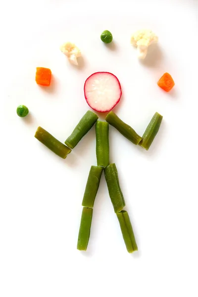 Žonglování zelenina — Stock fotografie