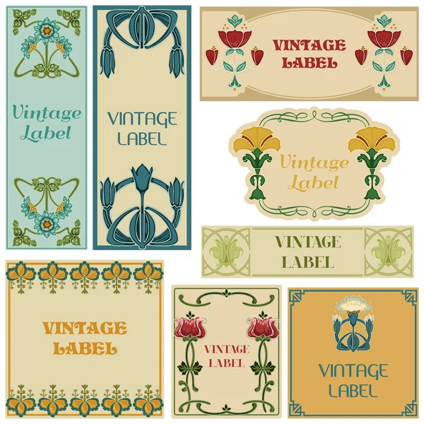 Ensemble d'étiquettes de style vintage - en vecteur — Image vectorielle