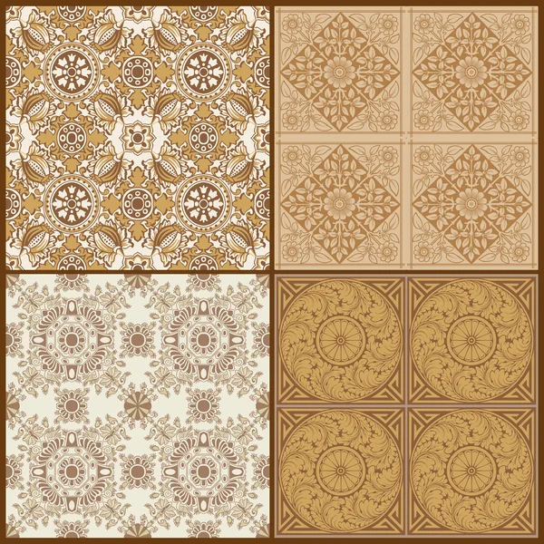 Seamless Vintage Background Collection -Victorian Tile in vector — Stock Vector