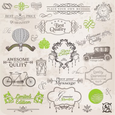 Vector Set: Calligraphic Design Elements and Page Decoration clipart