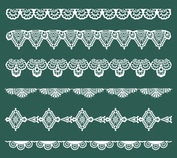 Set of Lace Ribbons - for design and scrapbook - in vector — Stock Vector