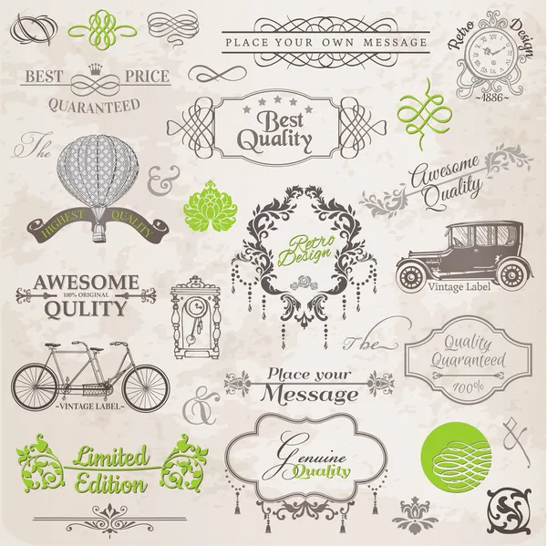 Vector Set: Calligraphic Design Elements and Page Decoration Royalty Free Stock Illustrations
