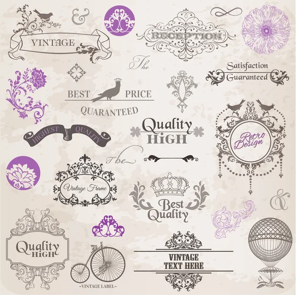 Vector Set: Calligraphic Design Elements and Page Decoration Stock Vector