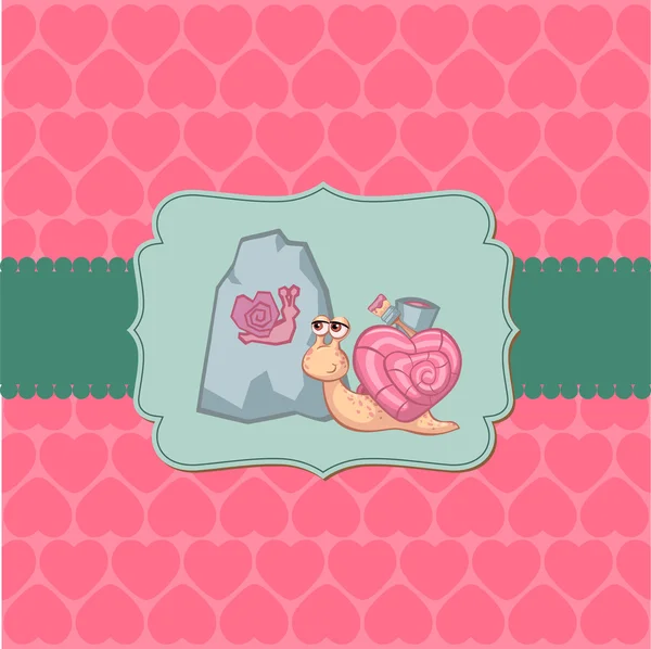 Cute Love Card - на день святого Валентина, скрапбукинг в векторе — стоковый вектор