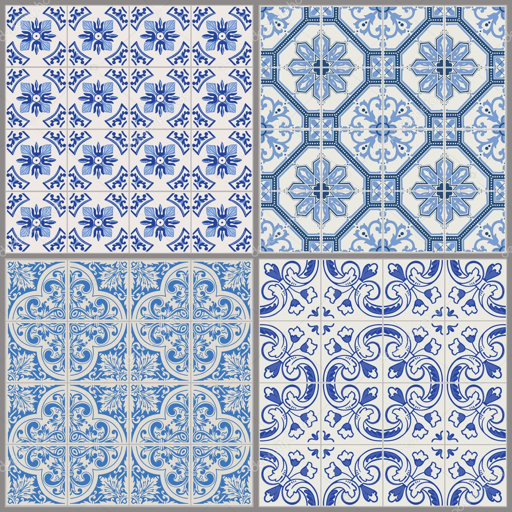 Seamless Vintage Background Collection -Victorian Tile in vector