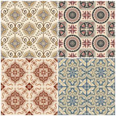 Seamless Vintage Background Collection - Victorian Tile clipart