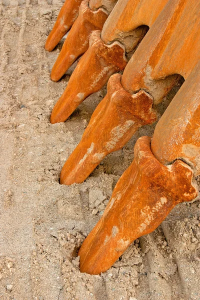 Denti di scavatrice — Foto Stock