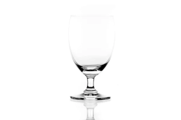 Clear glass on white isolated. — Stock Photo, Image