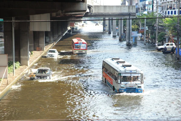Inundações maciças em Bancoc . — Fotografia de Stock
